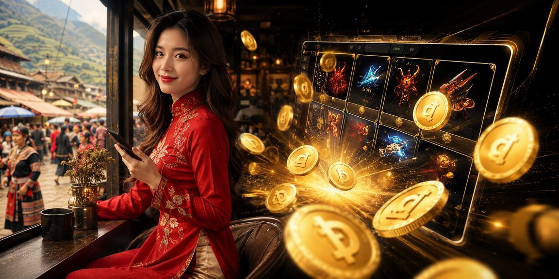 Bạn trẻ Việt Nam trong trang phục áo dài truyền thống tham gia cá cược esports tại Sa Pa